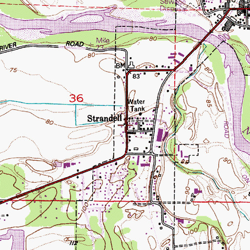 Topographic Map of Everson Seventh Day Adventist Church, WA
