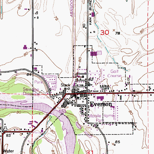 Topographic Map of Faith Christian Fellowship Church, WA