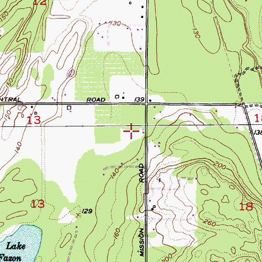Topographic Map of Goshen Community Church, WA