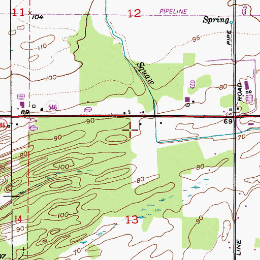 Topographic Map of Lynden Calvary Chapel, WA