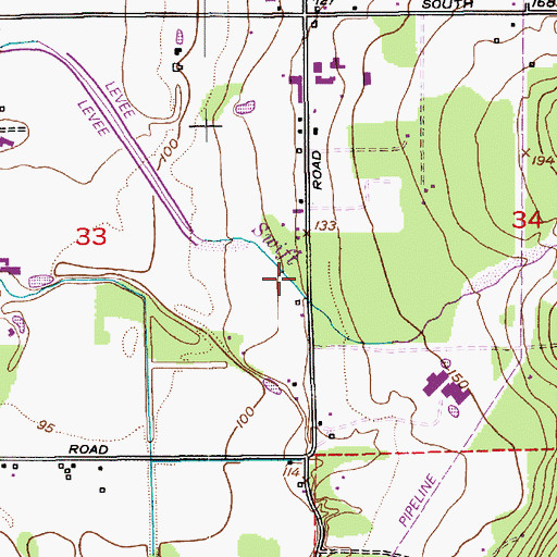 Topographic Map of Saint Innocent Church, WA