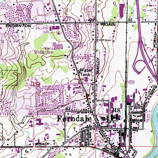 Topographic Map of Christ Lutheran Church, WA