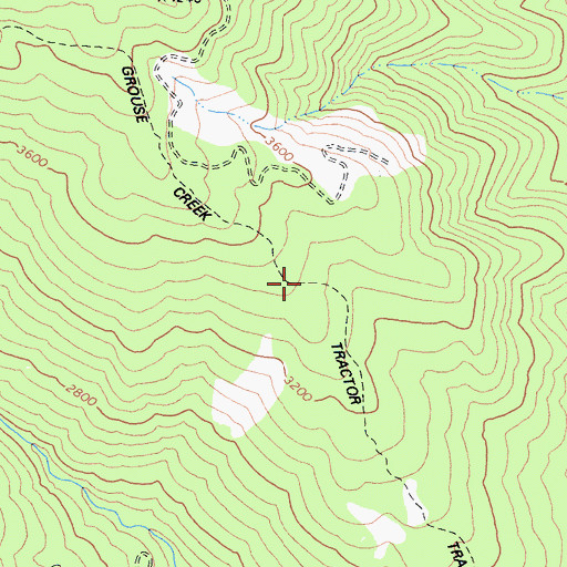 Topographic Map of Grouse Creek Tractor Trail, CA