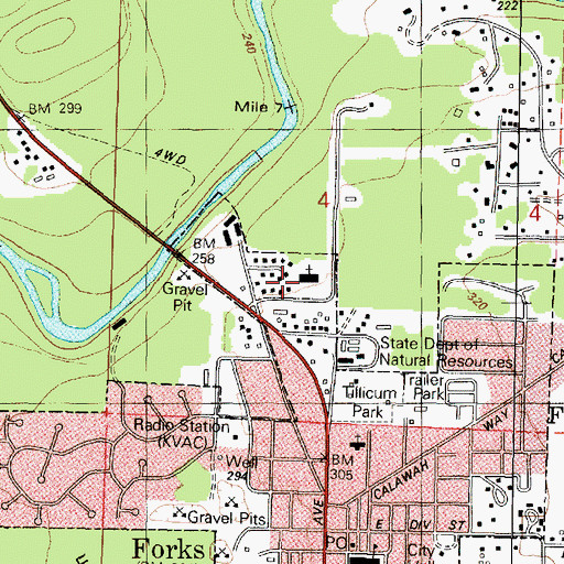 Topographic Map of Assembly of God Church, WA