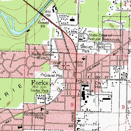 Topographic Map of Church of the Nazarene, WA