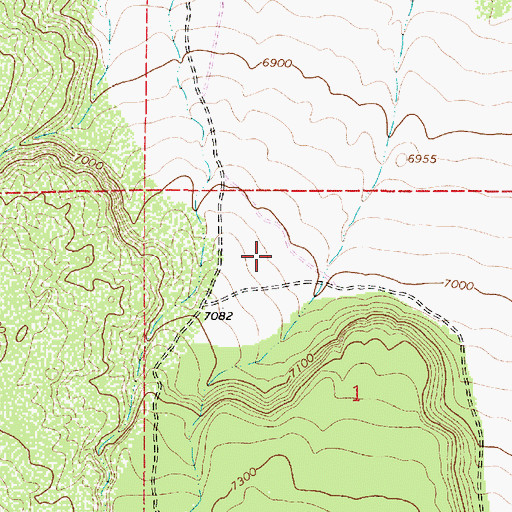 Topographic Map of Bear Jaw Canyon, AZ