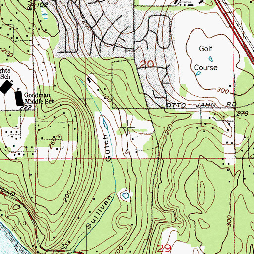 Topographic Map of Calvary Fellowship Church of Gig Harbor, WA