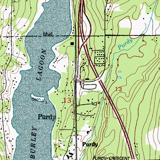 Topographic Map of King of Glory Lutheran Church, WA