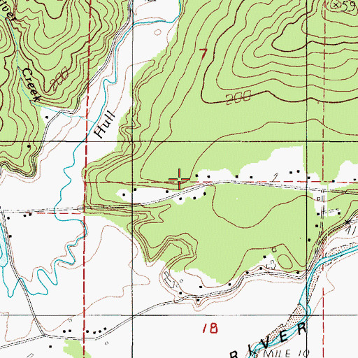 Topographic Map of Grays River Methodist Church, WA