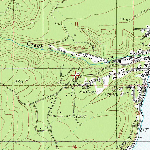 Topographic Map of Saint Germains Church, WA