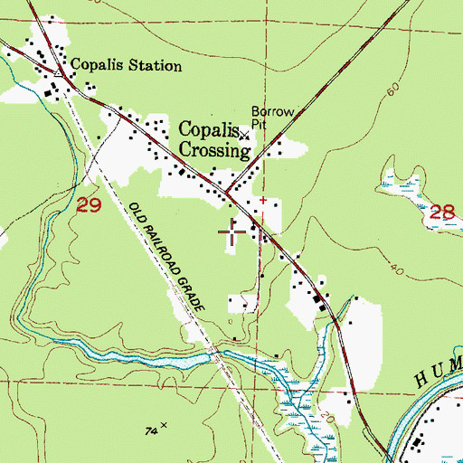 Topographic Map of Copalis Crossing Assembly of God Church, WA