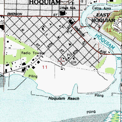 Topographic Map of Saron Lutheran Church, WA