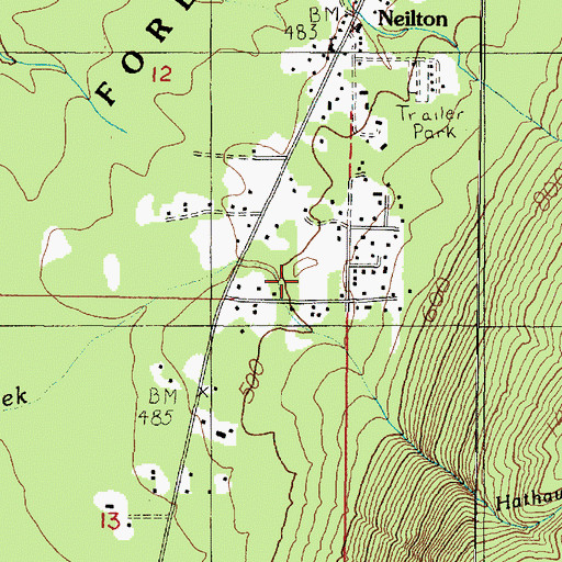 Topographic Map of Quinault Valley Chapel, WA