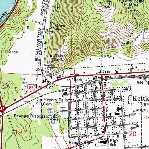 Topographic Map of New Life Apostolic Church, WA