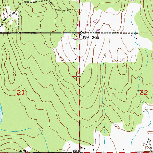 Topographic Map of Kingston Missionary Church, WA