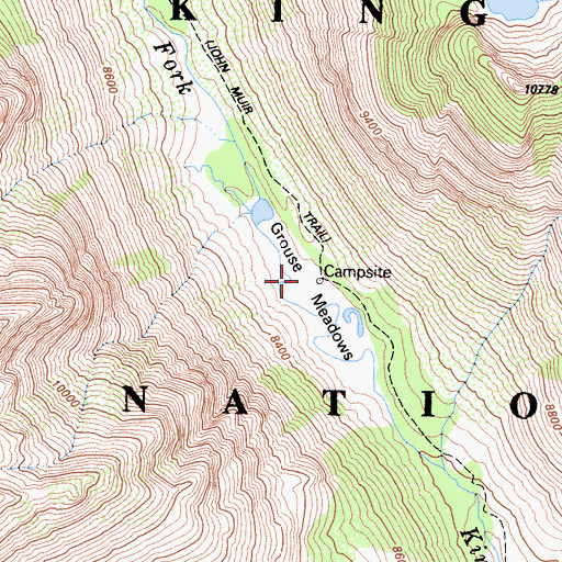 Topographic Map of Grouse Meadows, CA