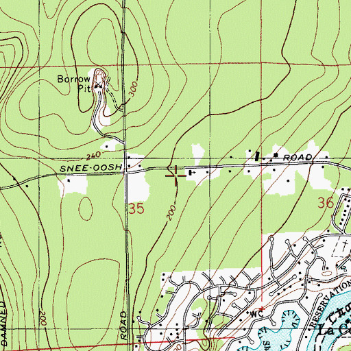 Topographic Map of La Conner Neighborhood Church, WA