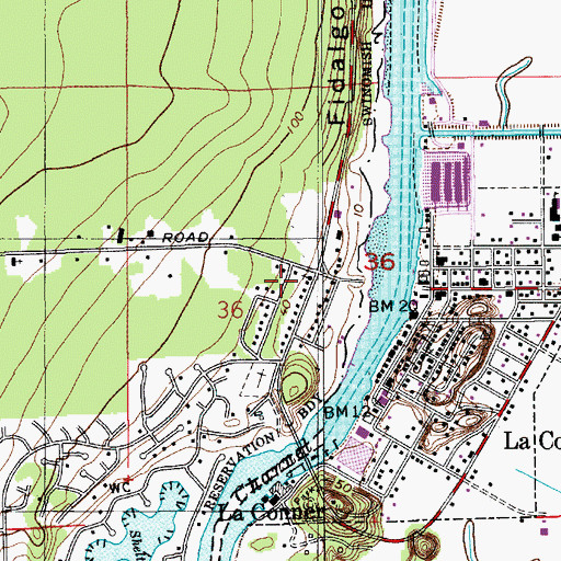 Topographic Map of Saint Paul Catholic Church, WA