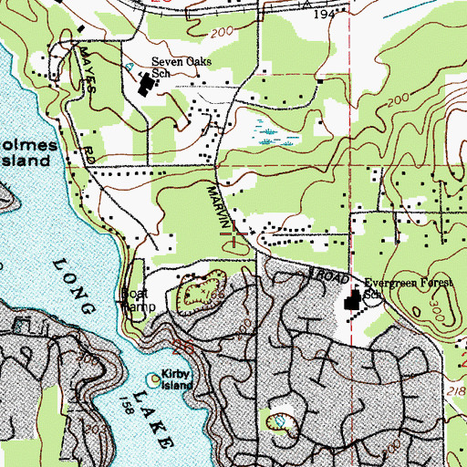 Topographic Map of Eun Gwang Church, WA