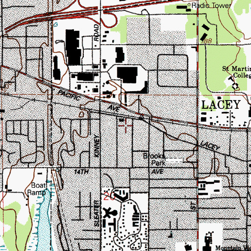 Topographic Map of Hispanic Ministries Open Bible, WA