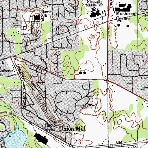 Topographic Map of Neighborhood Alliance Church, WA