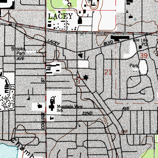 Topographic Map of The Church of Jesus Christ of Latter Day Saints, WA