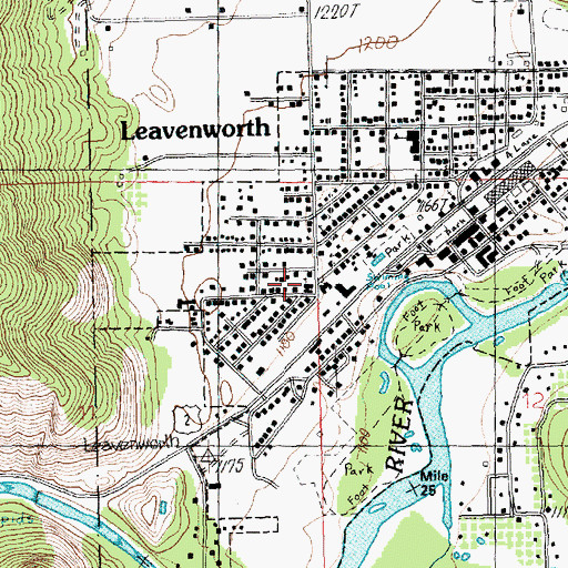 Topographic Map of Church of the Nazarene, WA