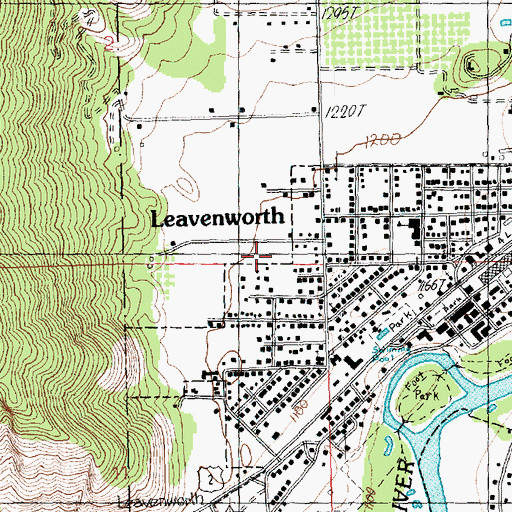 Topographic Map of Our Lady of the Snows Church, WA