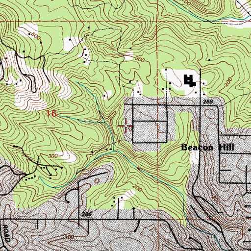 Topographic Map of Beacon Hill Baptist Church, WA