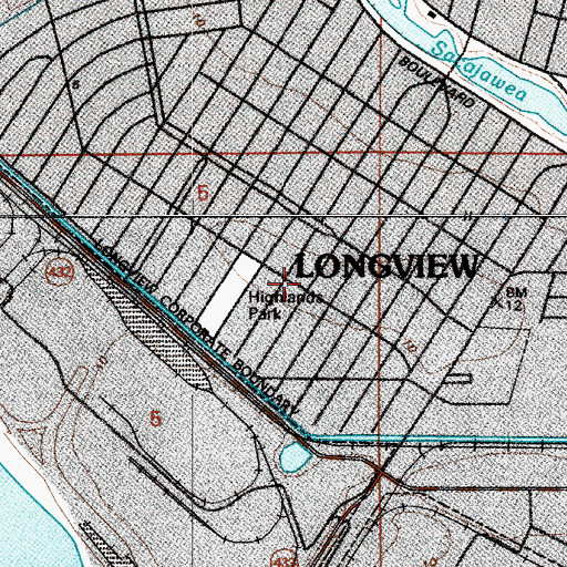 Topographic Map of Highlands Baptist Church, WA