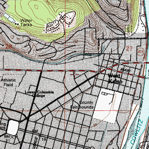 Topographic Map of Rivers of Joy Worship Center, WA