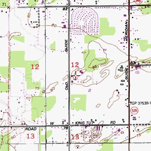 Topographic Map of Mountain View Christian Reformed Church, WA