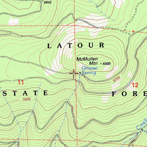 Topographic Map of Grouse Spring, CA