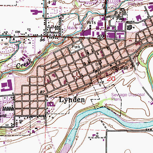 Topographic Map of Second Christian Reformed Church, WA