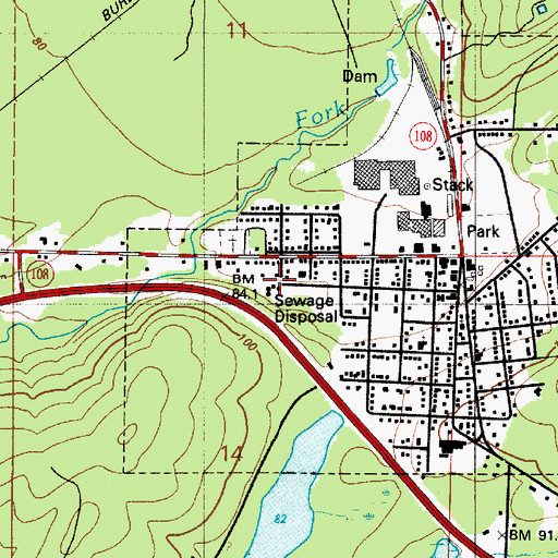 Topographic Map of Olympic Christian Center, WA