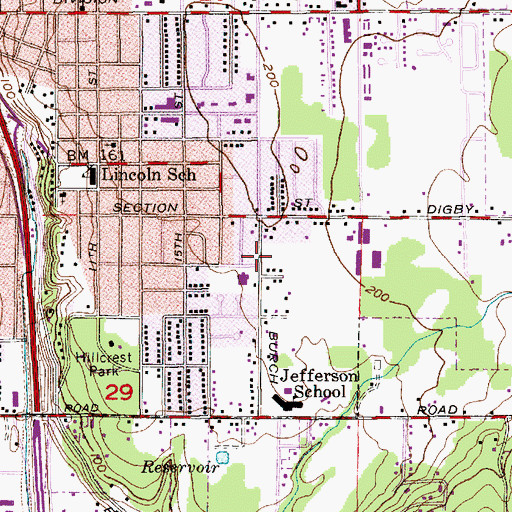 Topographic Map of Bethany Covenant Church, WA