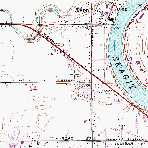 Topographic Map of Bible Baptist Church, WA