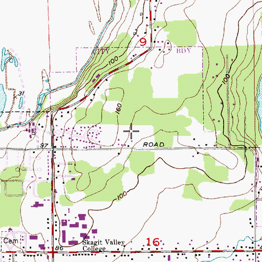 Topographic Map of Cascade Christian Center, WA