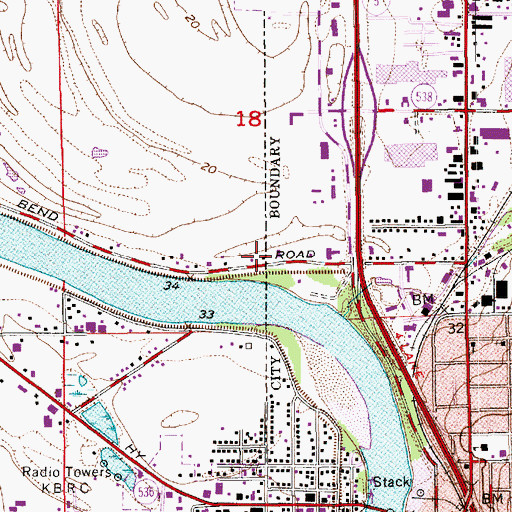 Topographic Map of New Life Christian Church, WA