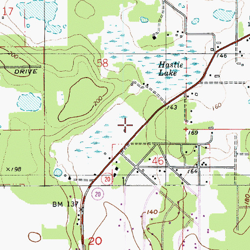 Topographic Map of Bible Baptist Church, WA