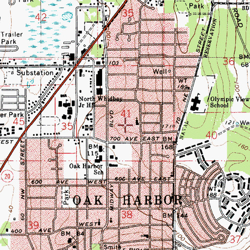 Topographic Map of The Church of Jesus Christ of Latter Day Saints, WA