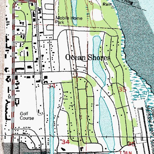 Topographic Map of Shores Fellowship Church, WA