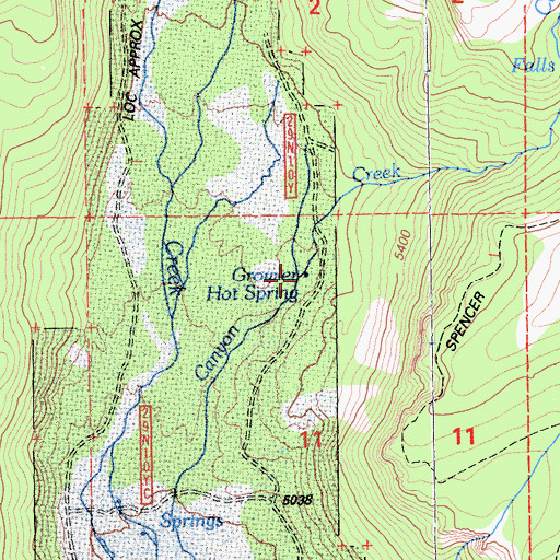 Topographic Map of Growler Hot Spring, CA