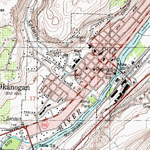 Topographic Map of Faith Missionary Baptist Church, WA