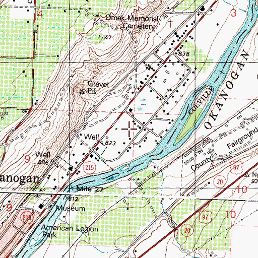 Topographic Map of Okanogan Valley Alliance Church, WA