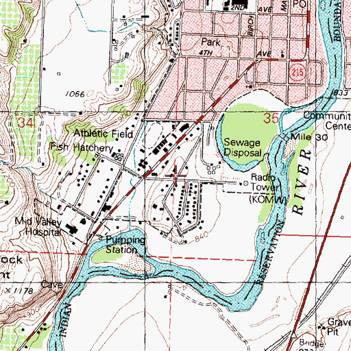 Topographic Map of Saint Anne's Episcopal Church, WA