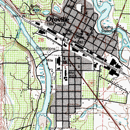 Topographic Map of Oroville Community Bible Church, WA
