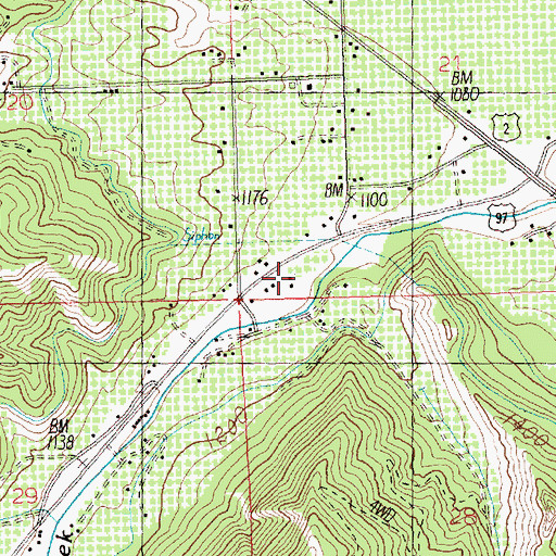 Topographic Map of Leavenworth Christian Fellowship Church, WA