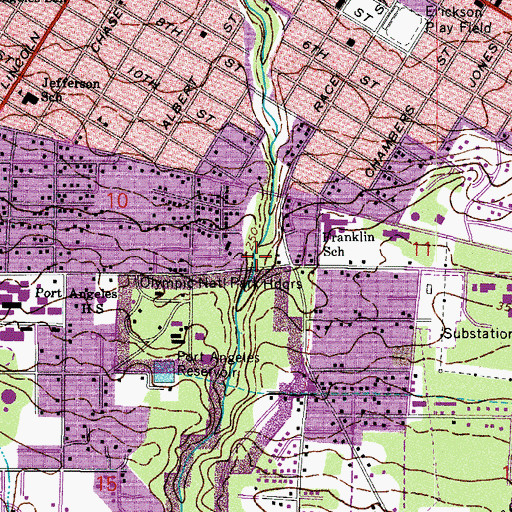 Topographic Map of First Christian Church, WA