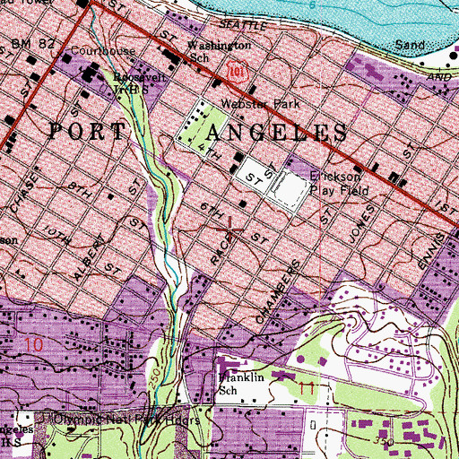 Topographic Map of First Church of God, WA